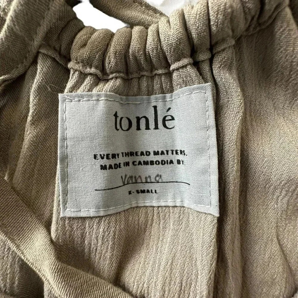 Tonlé taupe dress women's xs summer dress - Picture 5 of 10